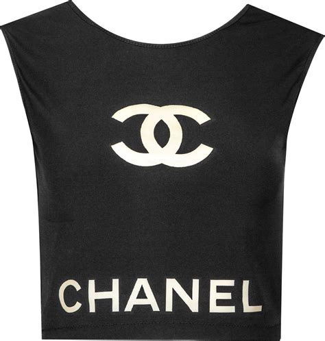 buy chanel logo shirt|chanel logo crop top.